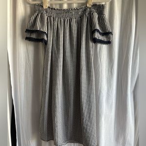 Target blue and white plaid dress